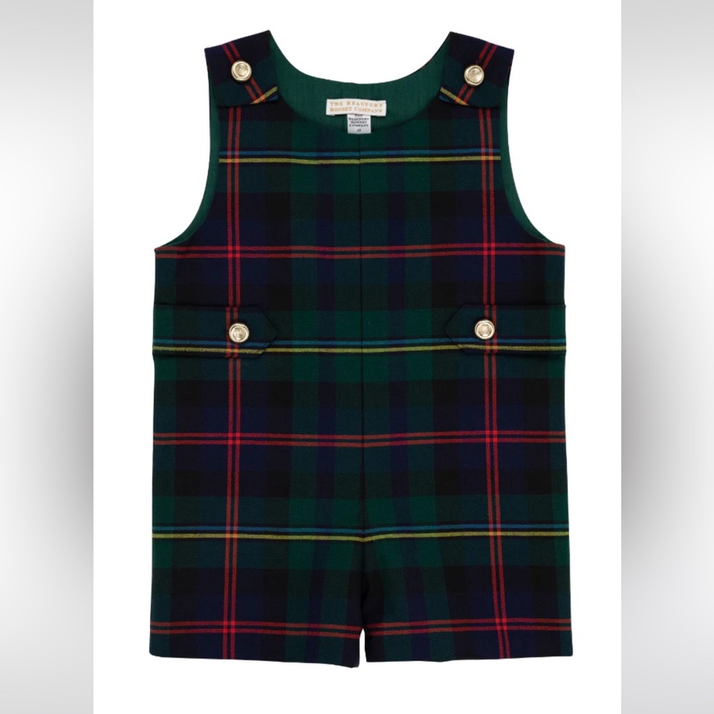 NWOT - 0/6m Jack Keene Jon Jon - Horse Trail Tartan